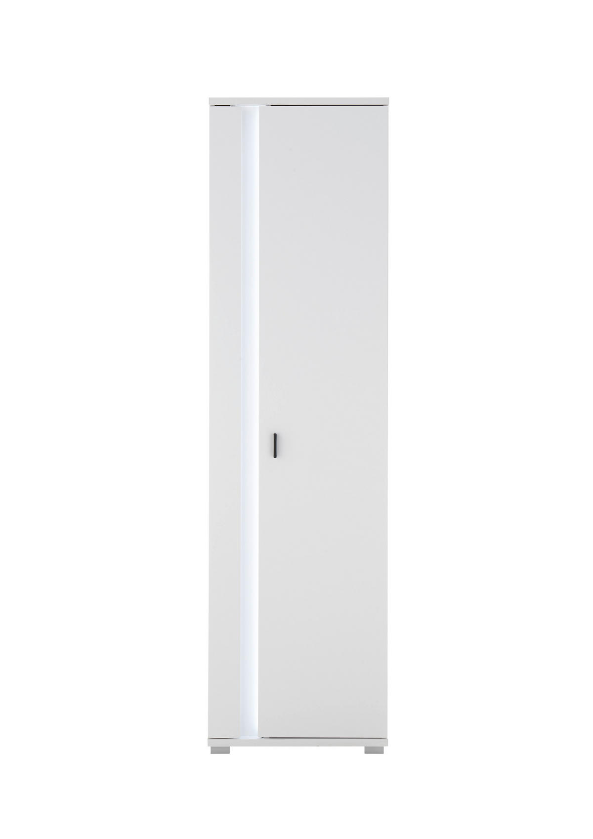 STAURAUMSCHRANK M19 Weiß Matt 55/200/35 cm rechts - Weiß, Holzwerkstoff (55/200/35cm) - Livojo