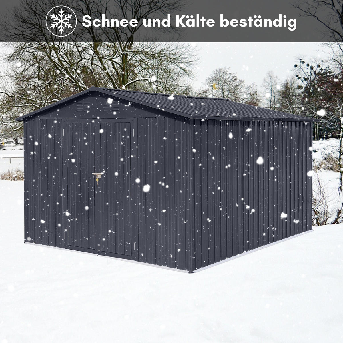 GERÄTEHAUS XXL - Anthrazit, Metall (259/192/313cm) - Albatros