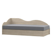 JUGENDBETT MIKI 90/200 cm in Eiche Sonoma/Grau - Eichefarben/Grau, Holzwerkstoff (90/200cm) - Deine Möbel 24