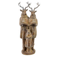 DEKORATIONSFIGUR Santa Lila Braun Kunststoff - Braun, Kunststoff (13/43/16cm) - Mondex