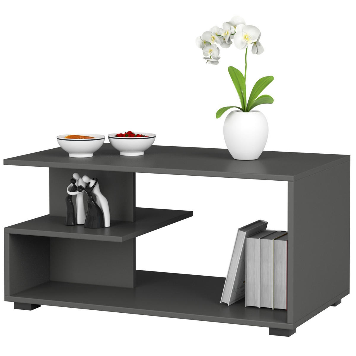 COUCHTISCH Graphit Grau 45/90/51 - Graphitfarben, Holzwerkstoff (51/90/45cm) - RAUMHIRSCH FURNITURE