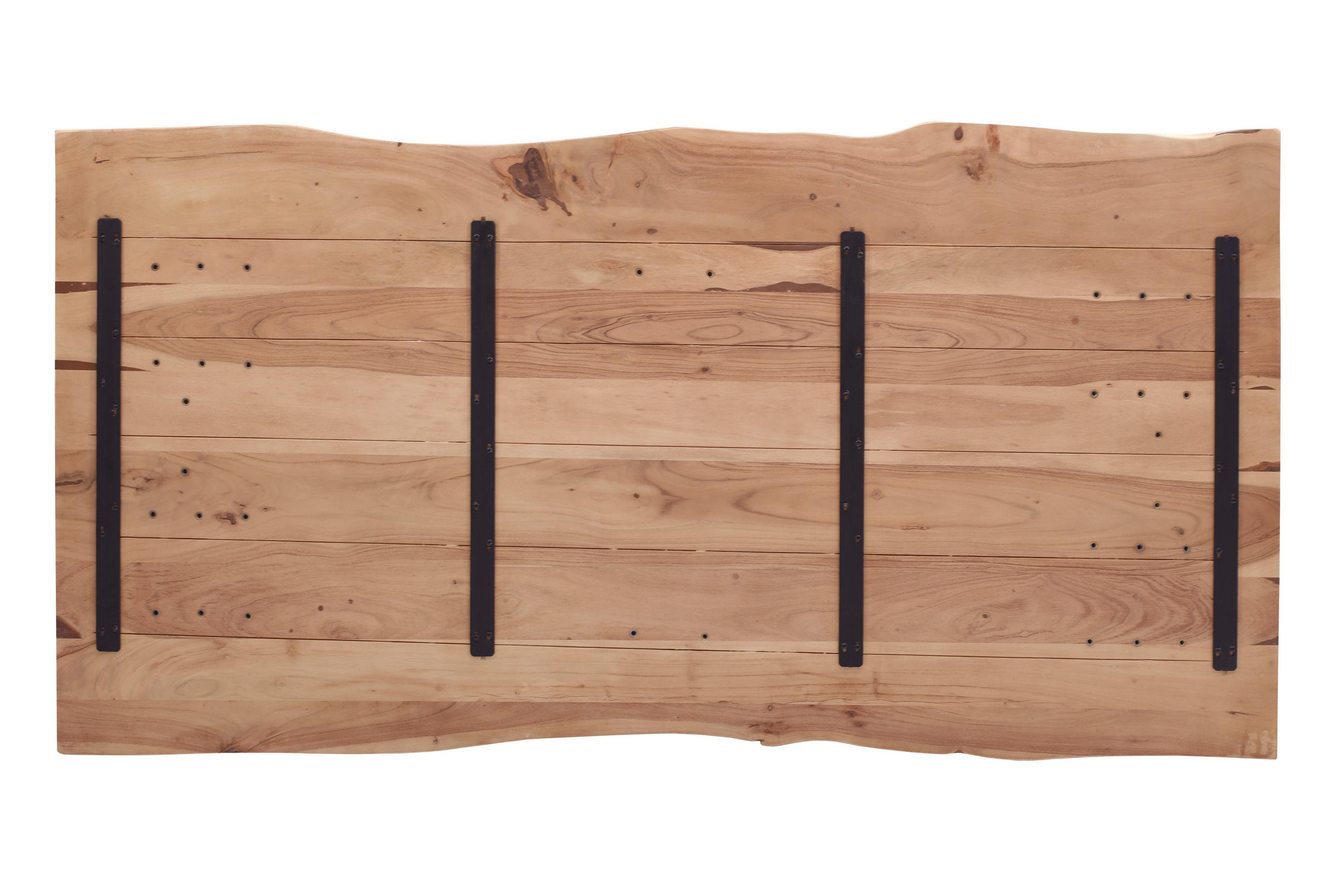 TISCHPLATTE NOAH - Beige/Naturfarben, Akazienholz/Holz (200/3/100cm) - SAM