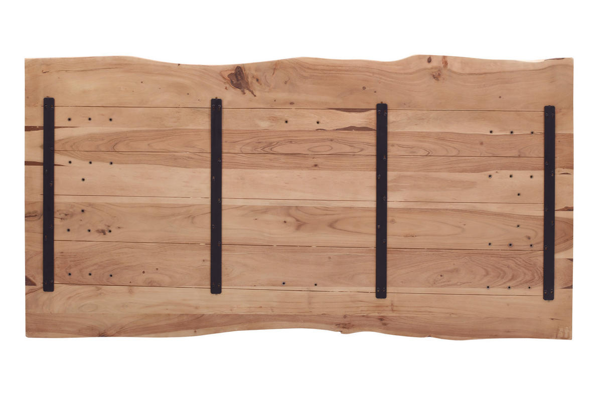TISCHPLATTE NOAH - Beige/Naturfarben, Akazienholz/Holz (140/3/80cm) - SAM