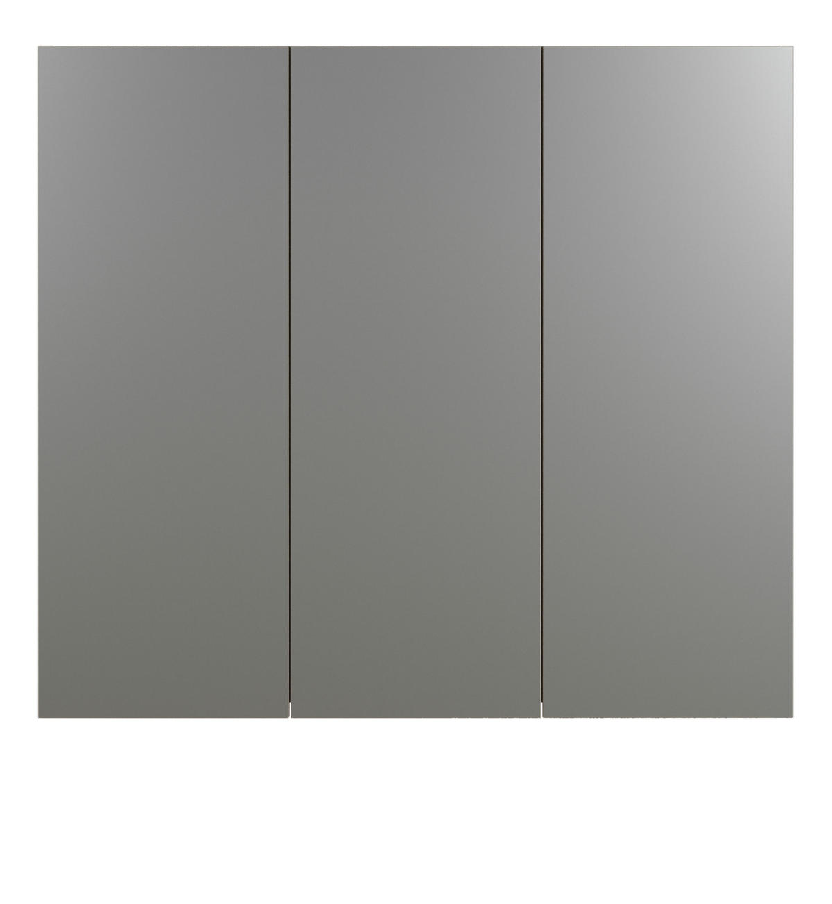 SPIEGELSCHRANK grau 90 cm, Badschrank 3-türig - Klar/Anthrazit, Glas/Holzwerkstoff (90/80/20cm) - Top.Furn