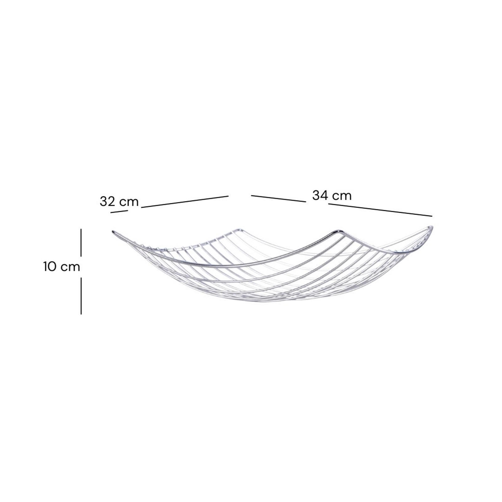 OBSTKORB PLATEAU Metall silber - Silberfarben, Metall (10cm) - DESIGN DELIGHTS