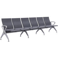 WARTEBANK Erik 6-Sitzer 338x59x89cm Kunststoff Grau Sitzbank - Grau, Kunststoff (338/89/59cm) - DELUKE