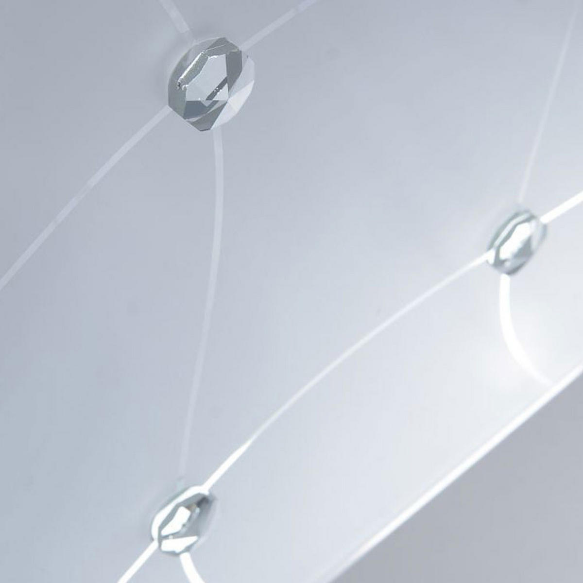 LED DECKENLEUCHTE Chrom Weiß Glas - Weiß, Glas (32/32/7.5cm)