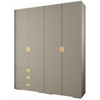 GARDEROBEN-SET 236,7/200/47 - Kaschmir/Goldfarben, Holz/Kunststoff (200/236.7/47cm) - Abiks Möbel