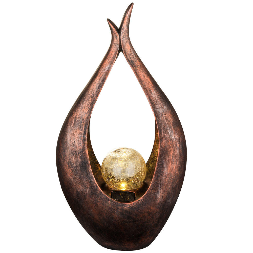 LED AUSSENLEUCHTE MONA Bronze Glas - Bronzefarben, Glas (25/13/47.5cm)