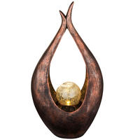 LED AUSSENLEUCHTE MONA Bronze Glas - Bronzefarben, Glas/Kunststoff (13/47.5/25cm)