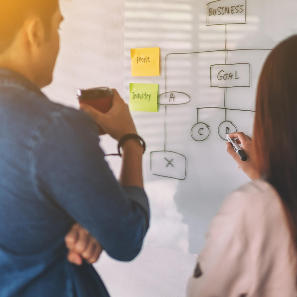 GLAS-MAGNETBOARD - Weiß, Glas/Metall (40/40/0.4cm) - Relaxdays