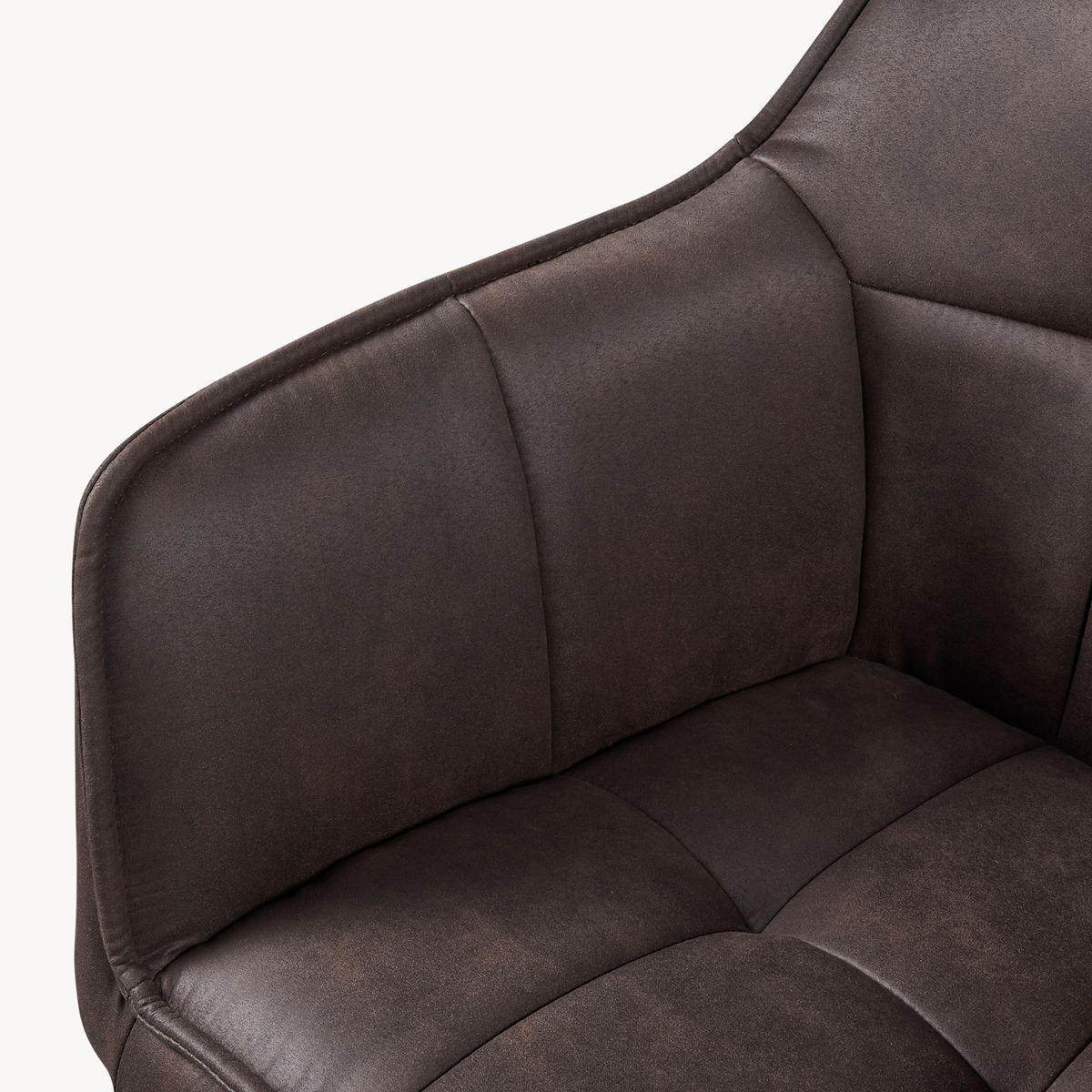 KŘESLO Birmingham - tmavě hnědá/černá, kov/textil (60/82/59cm) - [en.casa]