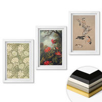 WANDBILDER 3er-Set - 20x30 cm Weißer Rahmen - Blumen, Vögel, Natur - Weiß, Kunststoff (20/30cm) - ArtPrintCave