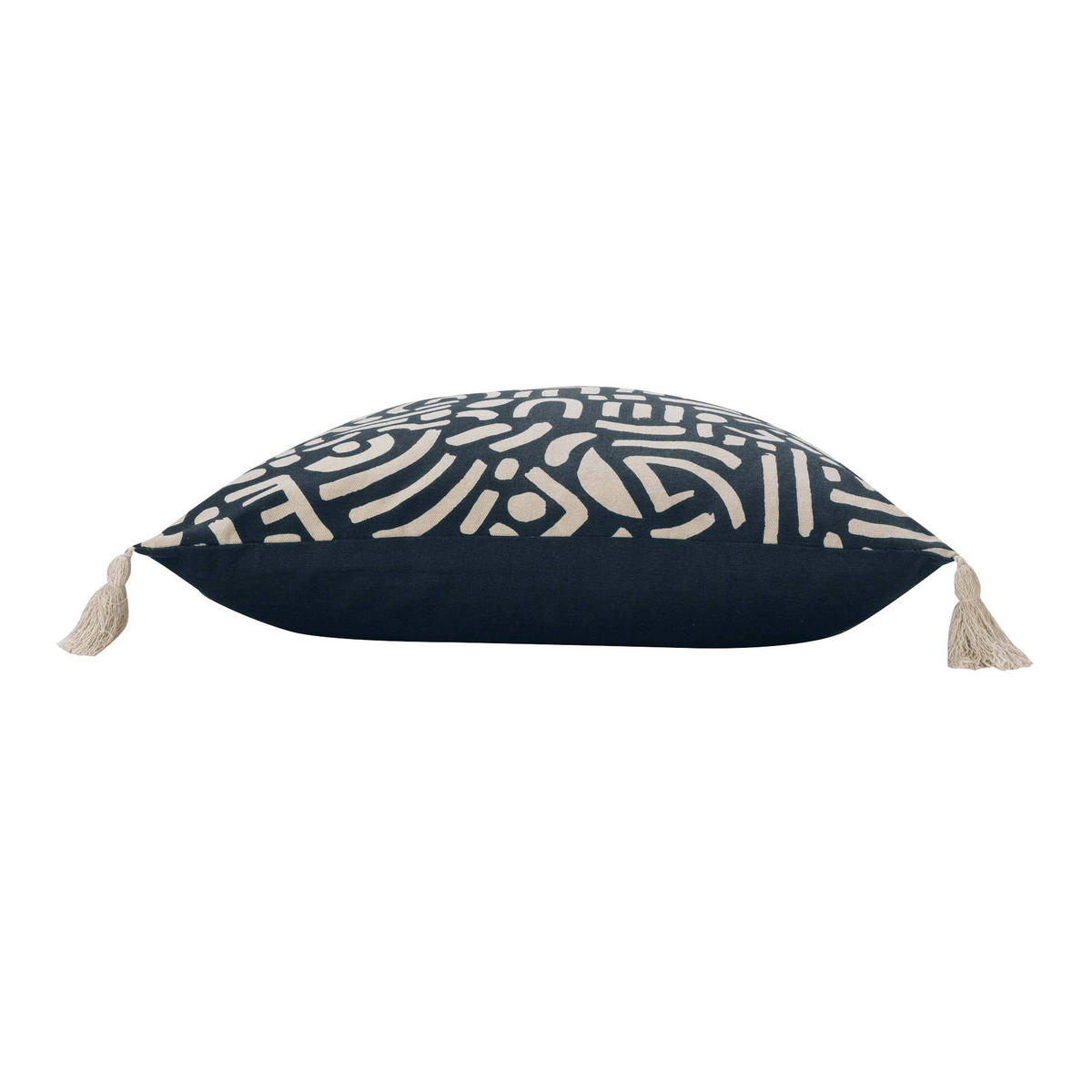 ZIERKISSEN Lior 45/45 cm - Schwarz, Naturmaterialen (45/45cm) - Douceur d´intérieur