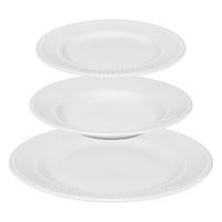 ESSGESCHIRR Porzellan Set Pearl Weiß 27/27/2,9 cm - Weiß, Keramik (27cm) - Secret de Gourmet