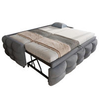 POLSTERBETT 90/190 cm grau aus Samtstoff ausziehbar - Grau, Textil (90/190cm) - OKWISH