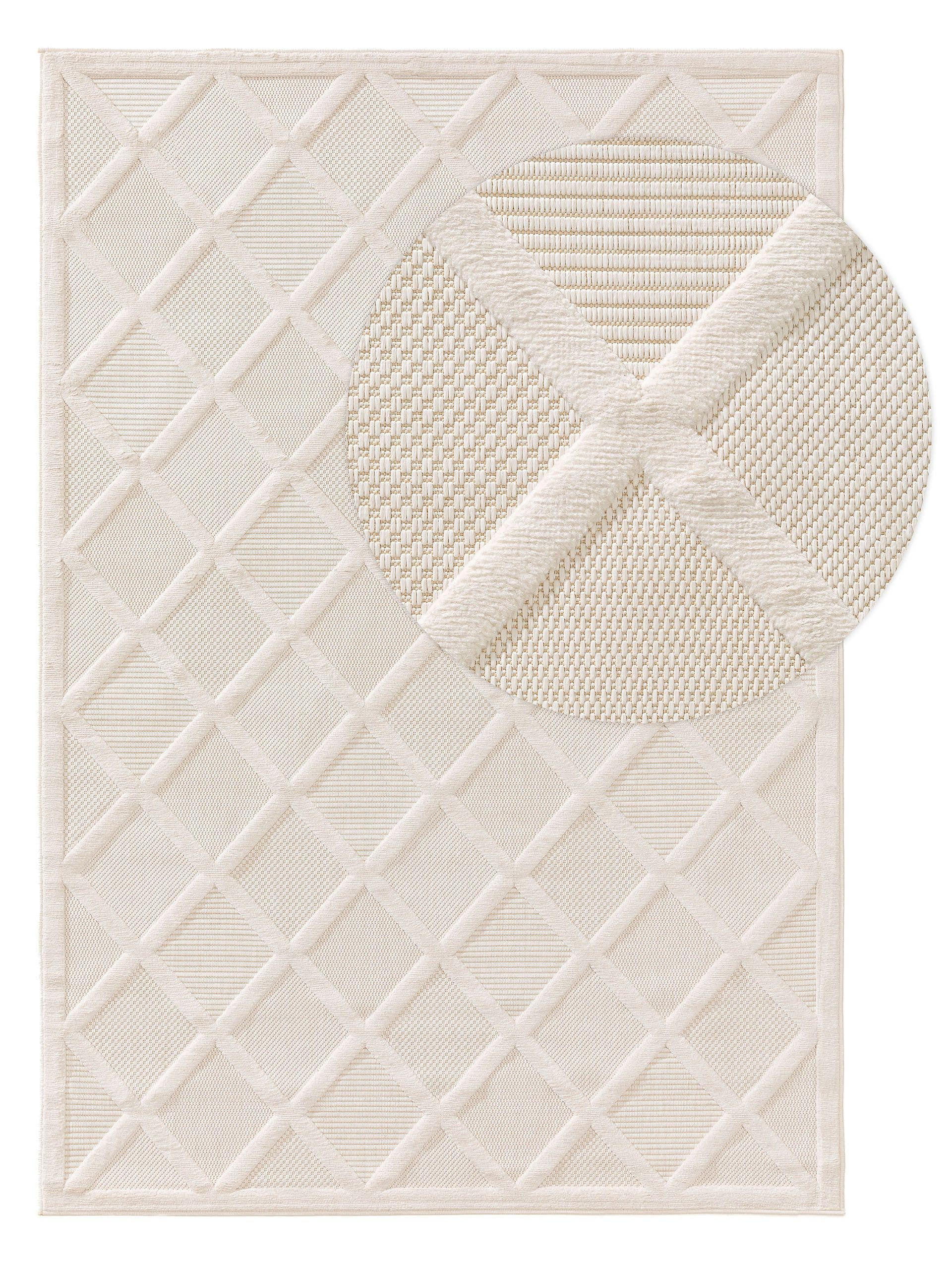 OUTDOORTEPPICH Bonte Cream 120x170 cm - Creme, Textil (120/170cm) - benuta Nest