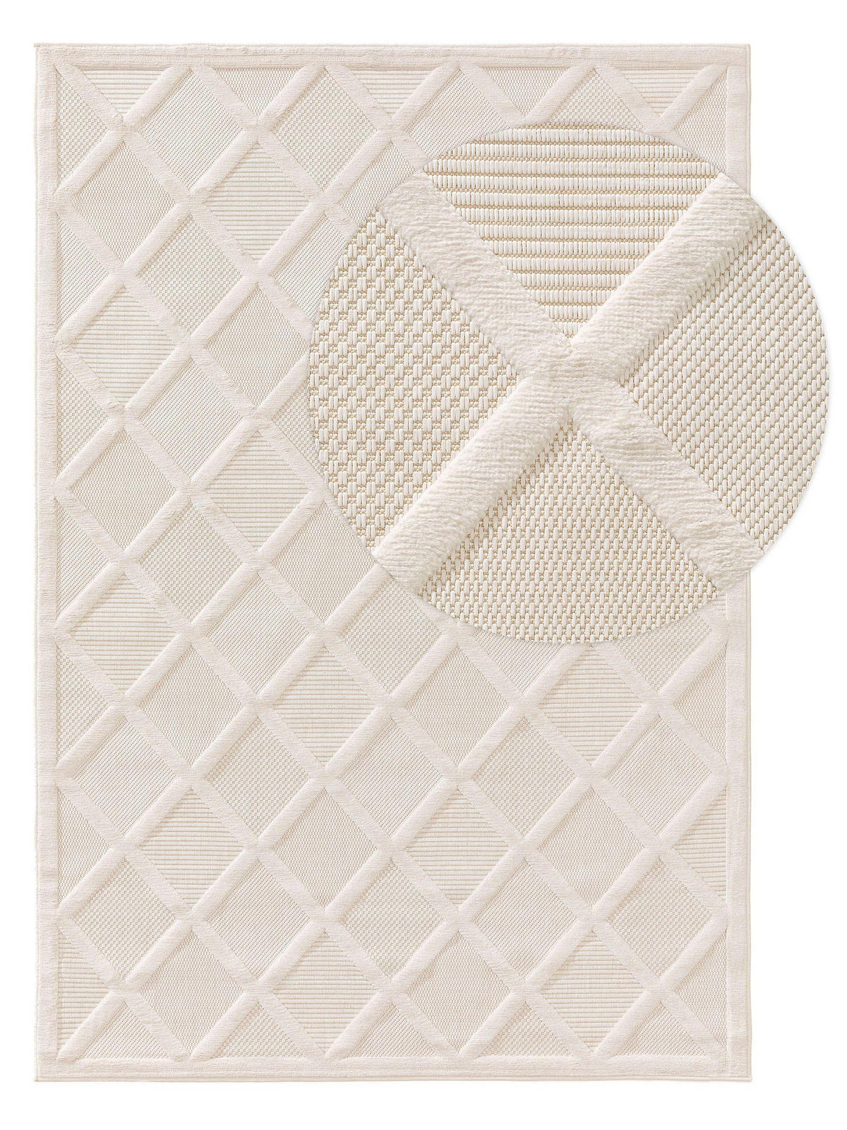 OUTDOORTEPPICH Bonte Cream 120x170 cm - Creme, Textil (120/170cm) - benuta Nest