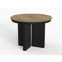 ESSTISCH TUBE X - Eichefarben/Schwarz, Holzwerkstoff/Metall (100/100/77cm) - Meblini