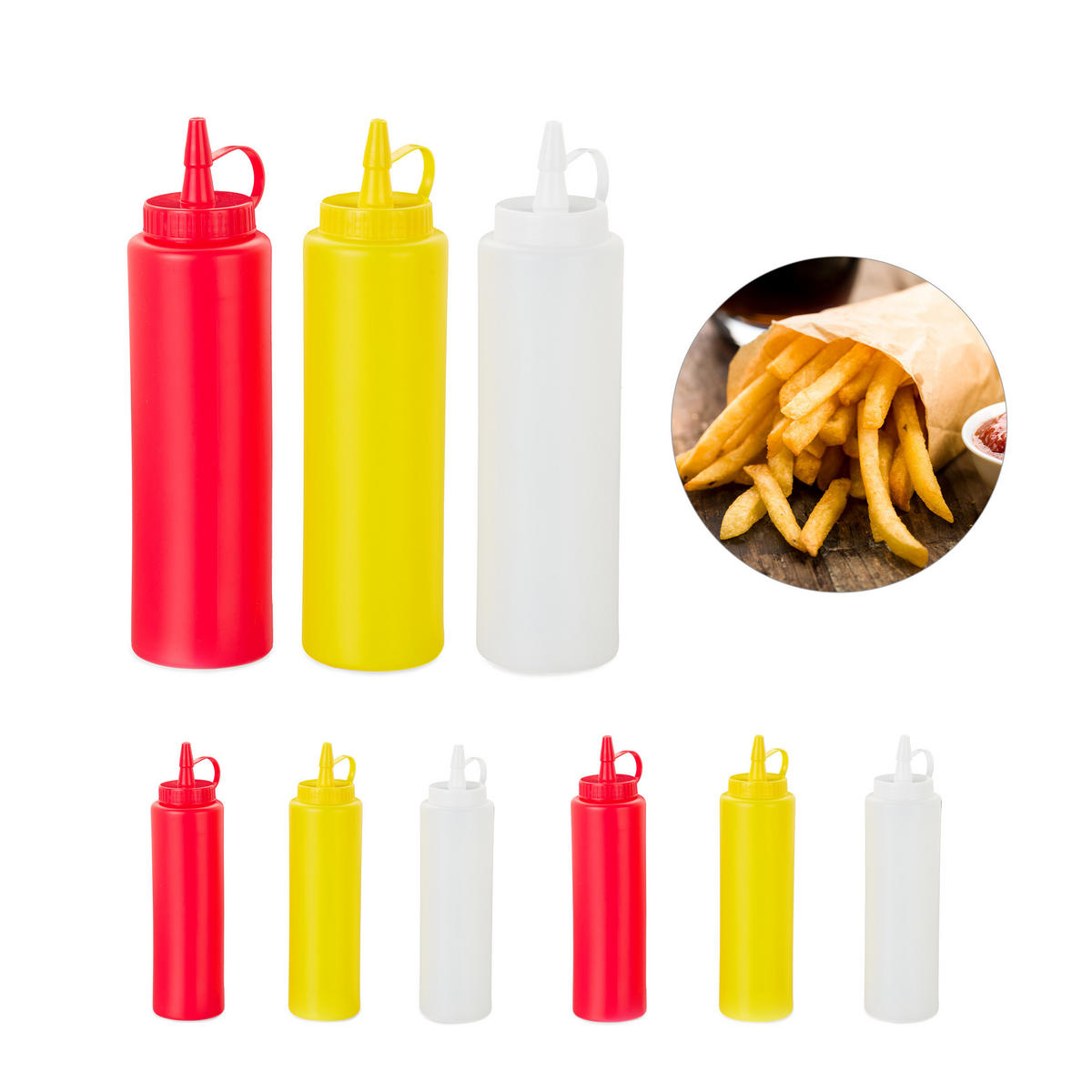 9xSQUEEZEFLASCHE - Multicolor, Kunststoff (7/21/5.5cm) - Relaxdays