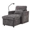 LOUNGESESSEL Chenille mit Handyhalter und Stauraum 125/84,5/87 cm Grau - Grau, Textil (84.5/87/125cm) - Redom