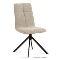 ESSZIMMERSTUHL (6er-Set) Drona 47x92x60 Schwarz/Natur - Schwarz/Naturfarben, Kunststoff (60/92/47cm) - 58aufmkessel