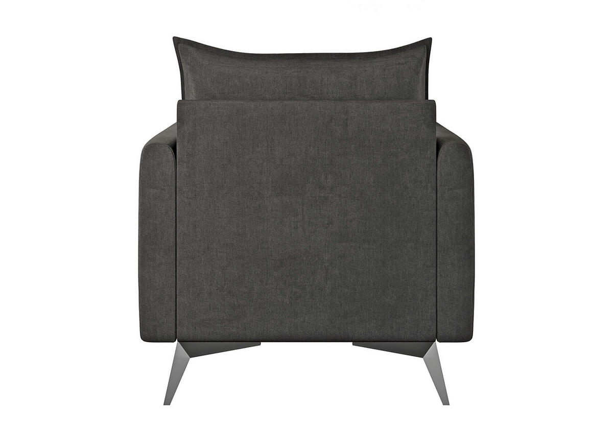 SESSEL Pulse Graphit Luxusmicrofaser - Graphitfarben/Schwarz, Holz/Textil (74/86/31cm) - S-Style Möbel