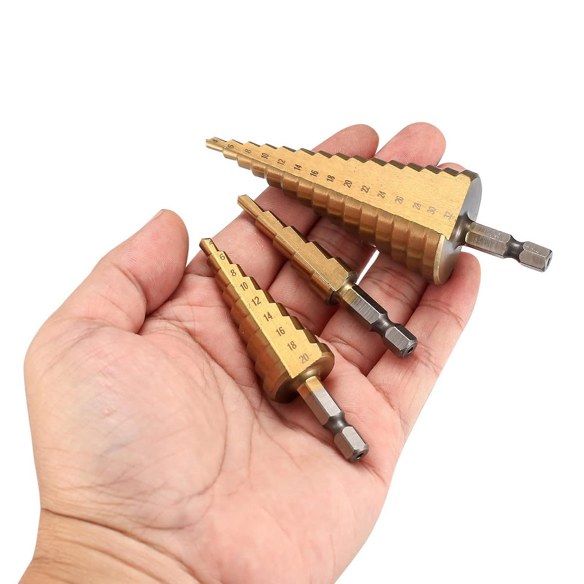 BIT-SATZ，SECHSKANT-STUFENBOHRER - Gelb, Metall (3.2/3.2/10cm) - LIBRATON