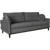 SOFA 2-SITZER Belweder Velours grau - Wengefarben/Grau, Holz/Textil (218/95/94cm) - Beautysofa