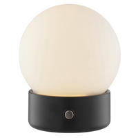 TISCHLEUCHTE Dori Weiß/Schwarz 10,5/10,5/12,8 cm - Multicolor, Glas (10.5/10.5/12.8cm) - Brilliant