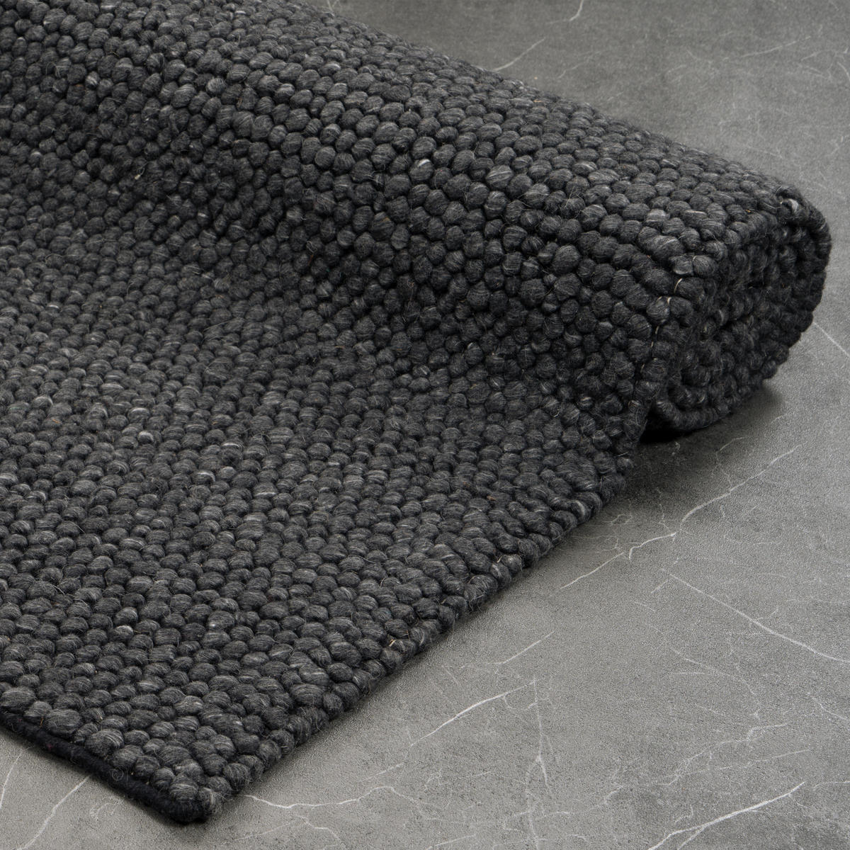 WOLLTEPPICH WOOLY 120/170 Anthrazit - Anthrazit, Naturmaterialien (120/170cm) - Consilio Concept