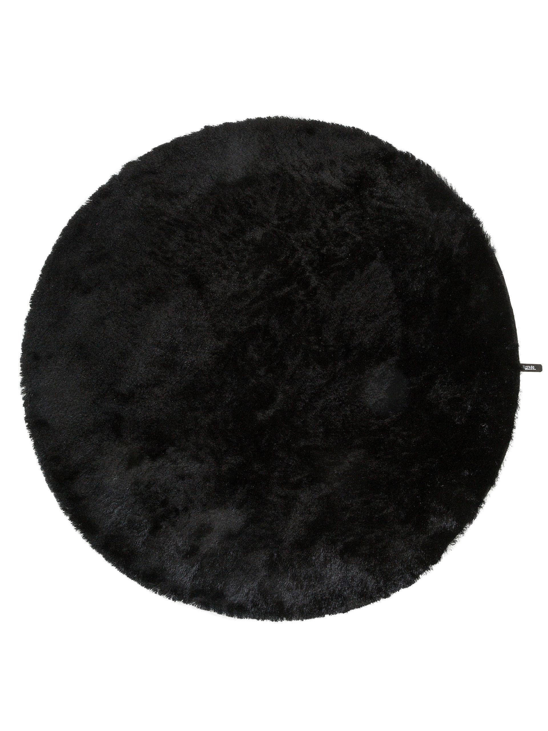 HOCHFLORTEPPICH Whisper Schwarz ø 80 cm rund - Schwarz, Textil (80/80cm) - benuta Nest