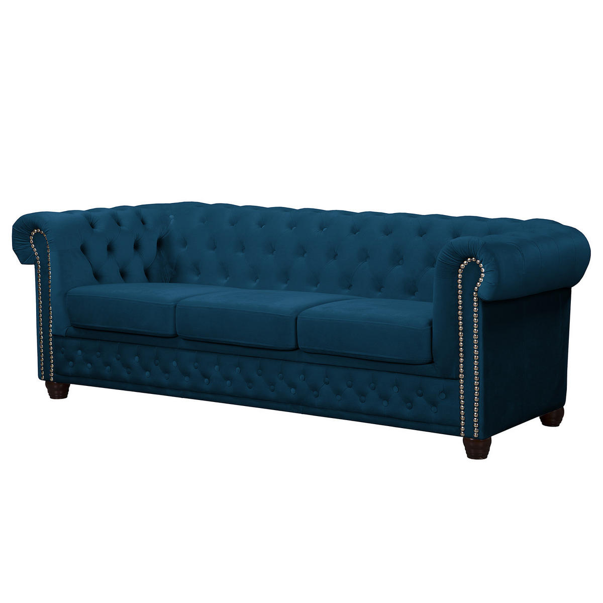 3-SITZER SOFA - Blau, Textil (203/72/86cm) - home24