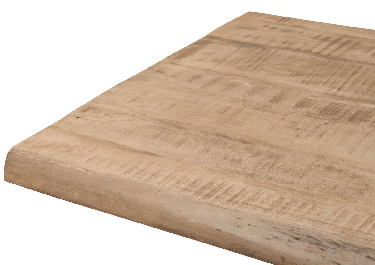 BAUMTISCH Mango 220x100x76 beige lackiert / A-Gestell anthrazit matt FREEFORM 5 - Beige/Anthrazit, Holz (220/100/76cm) - Massivmoebel24
