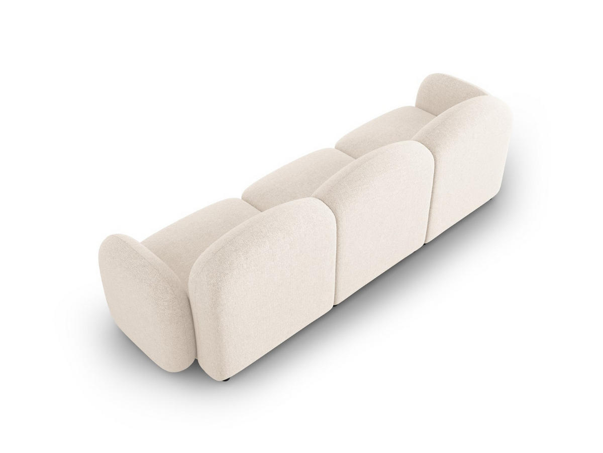 SOFA Blair aus Chenille-Stoff beige clair melange 3 Sitzplätze - Beige, Textil (87/80/272cm) - Micadoni
