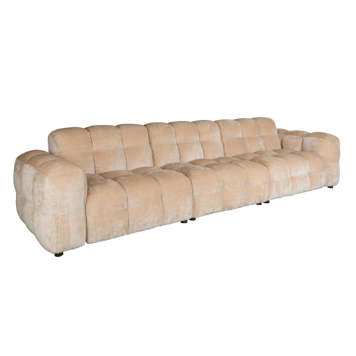 SOFA 4,5-SITZER Hackman Samt Beige - Beige, Kunststoff (364/84/102cm) - Dutchbone