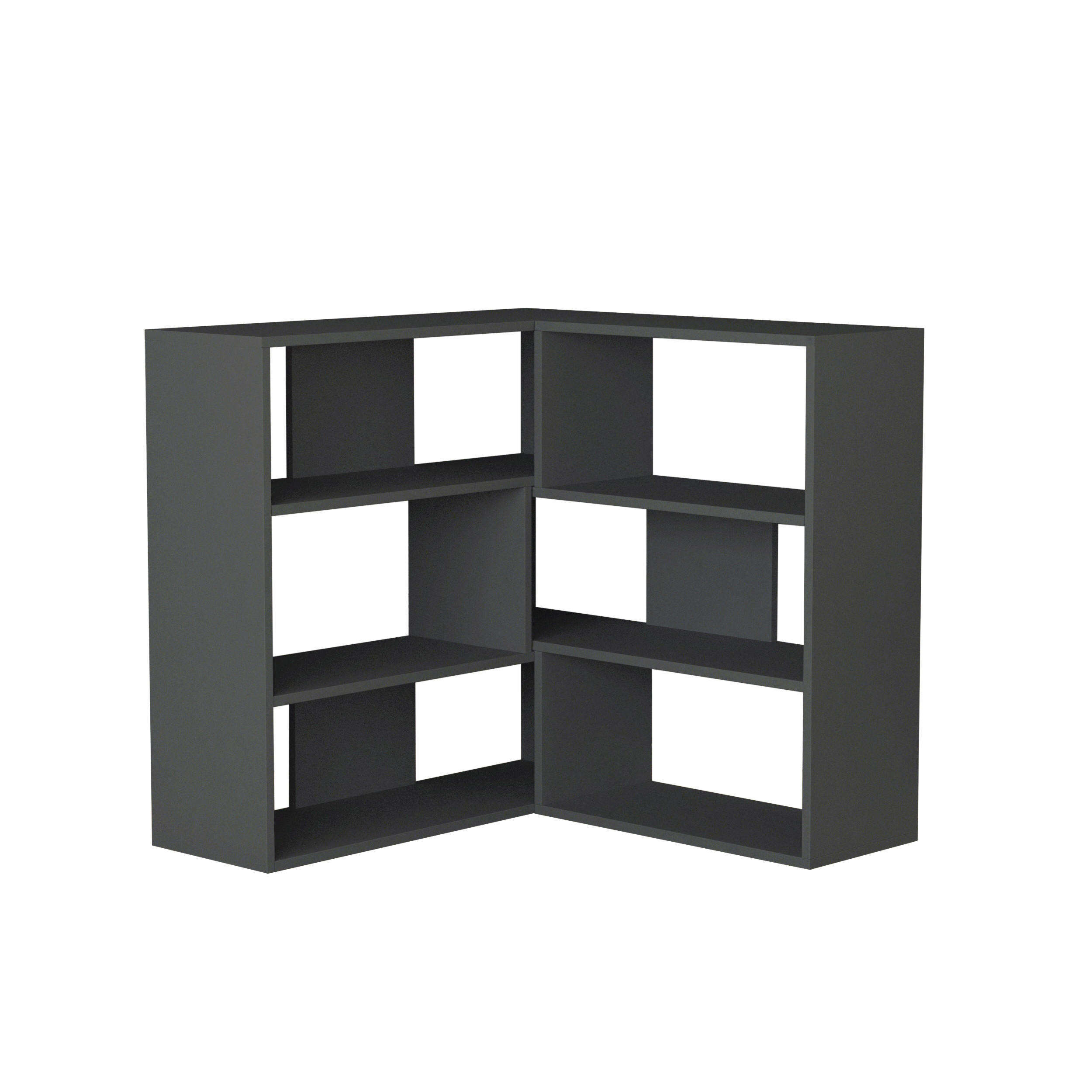 Decortie Bücherregal Anthrazit 157.5x89x30 cm
