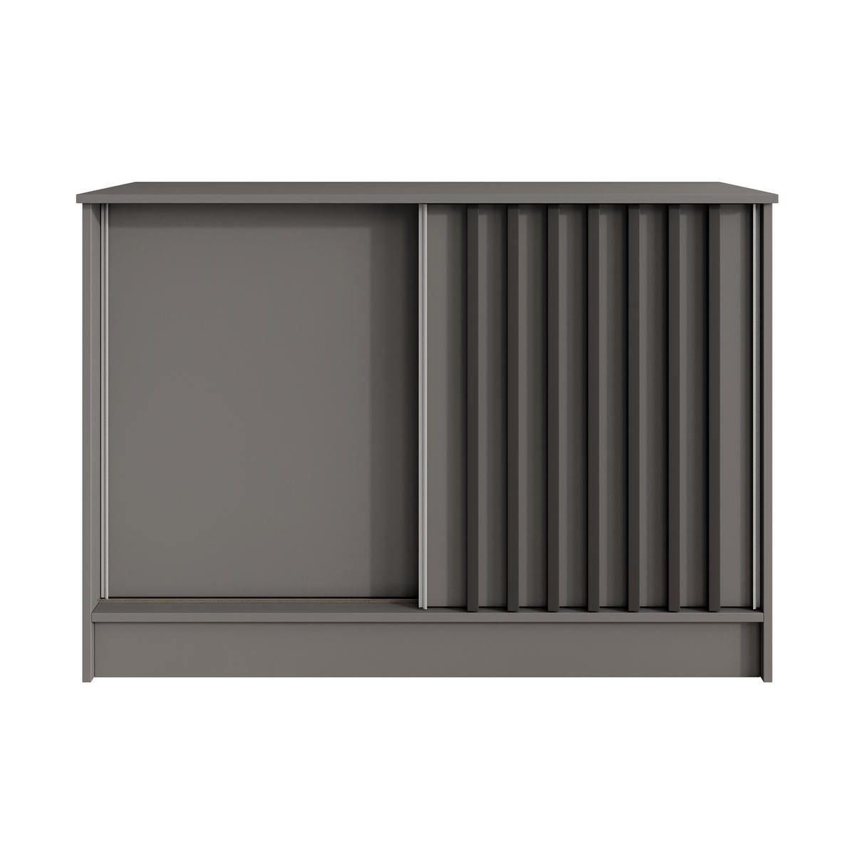 KOMMODE Horizon mit 2 Schiebetüren, Graphit, 120 cm - Graphitfarben, Holzwerkstoff (121/85/43.5cm) - Beautysofa