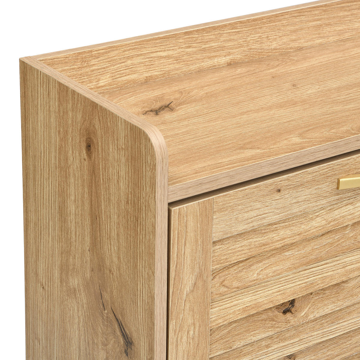 SCHUHKIPPER 109 cm in Holz-Optik - Naturfarben, Holzwerkstoff (108.5/100/24cm) - Urban Meuble