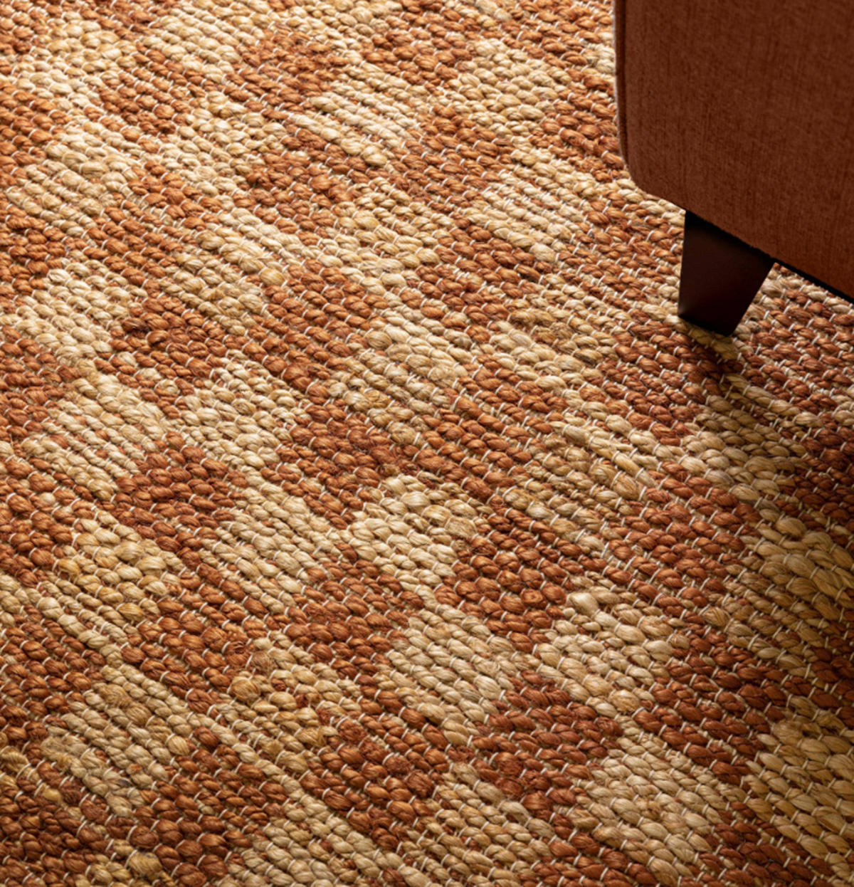 TEPPICH modern Naturfaser SCAPE Rot 120 x 170 cm - Rot, Naturmaterialien (120/170cm) - Novatrend