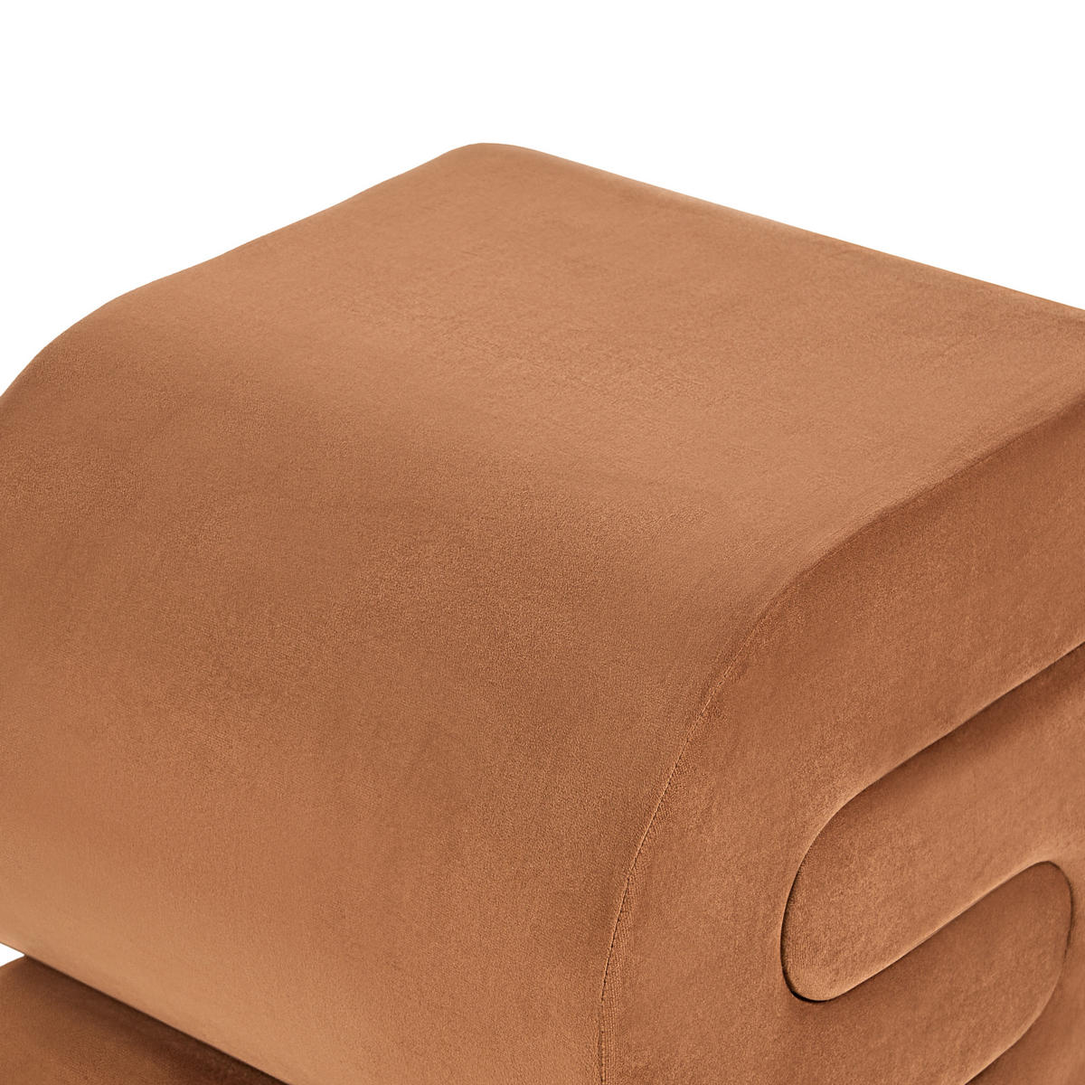 POUF Samtstoff Goldbraun Arcadia - Goldfarben, Textil (45/48/50cm) - Beliani