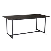 ESSTISCH Glas Keramik Marmoroptik Designer 180x90 ARCTIC, Schwarz 180x90x76 cm - Schwarz, Glas/Metall (90/180/76cm) - KADIMA DESIGN
