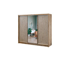 SCHWEBETÜRENSCHRANK DRAVEN 250/215/60,5 cm 3-türig mit Spiegel Eiche Wotan - Eiche Wotan/Weiß, Holzwerkstoff (250/215/60.5cm) - MASSENO