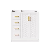 WASCHBECKENUNTERSCHRANK 3 Schubladen Keramikbecken Weiß - Weiß, Keramik (76.5/84.5/46.5cm) - FLIEKS