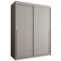SCHWEBETÜRENSCHRANK 150 cm Breite Kaschmir mit silbernem Griff - Kaschmir/Silberfarben, Holzwerkstoff (150/200/62cm) - Home Collective