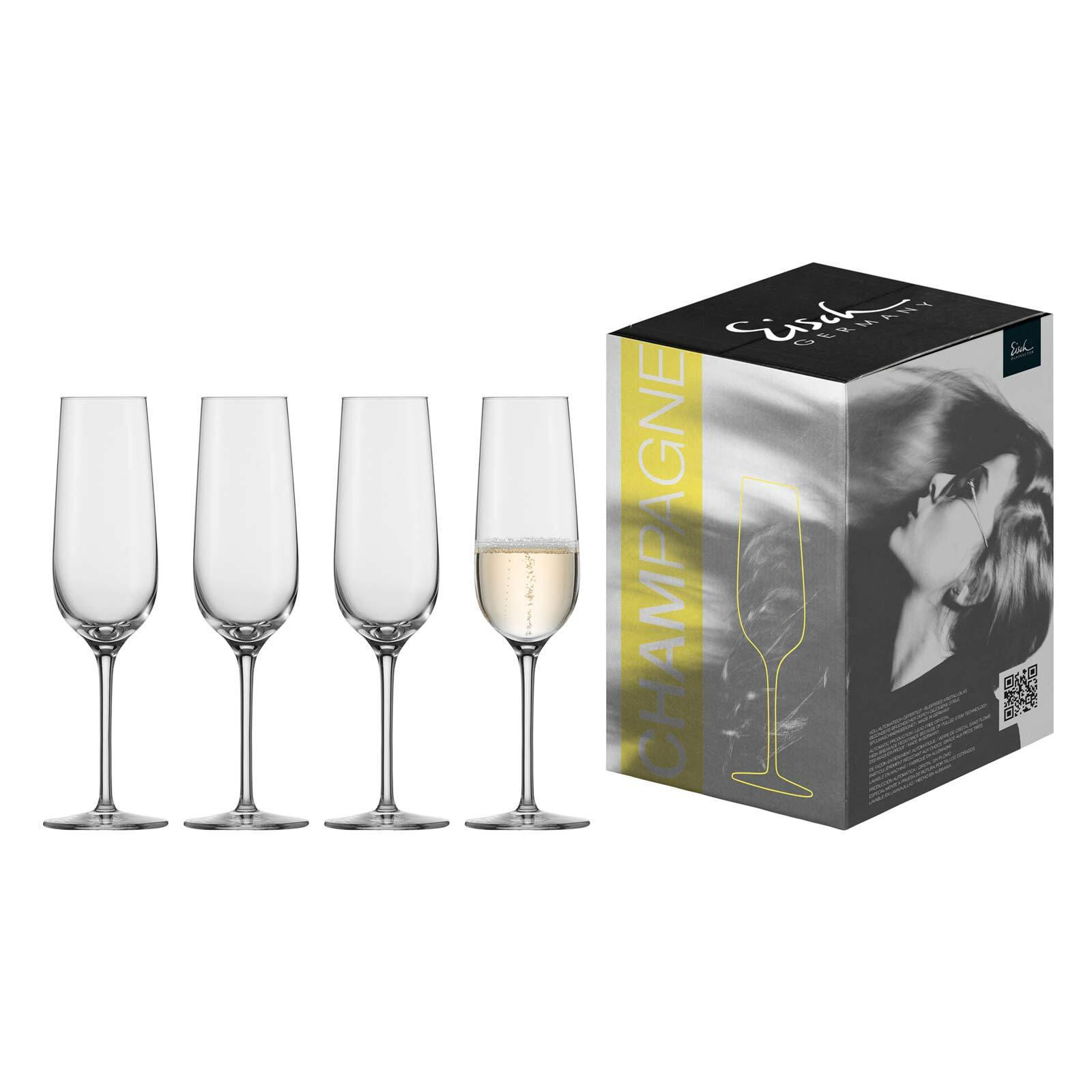SEKTGLÄSER Vinezza transparent 225 ml 4er Set - Transparent, Glas (0.225L) - Eisch
