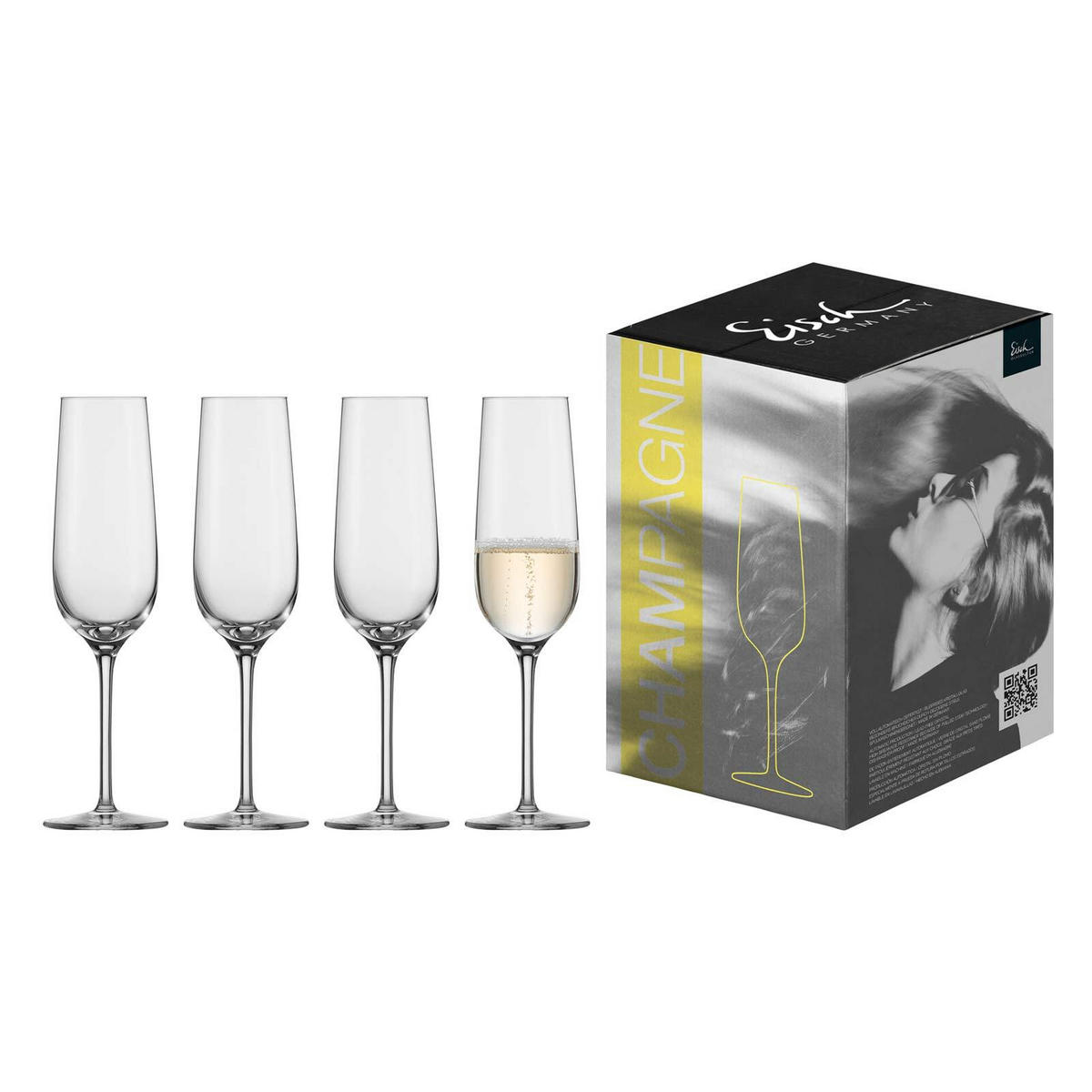SEKTGLÄSER Vinezza transparent 225 ml 4er Set - Transparent, Glas (0.225L) - Eisch
