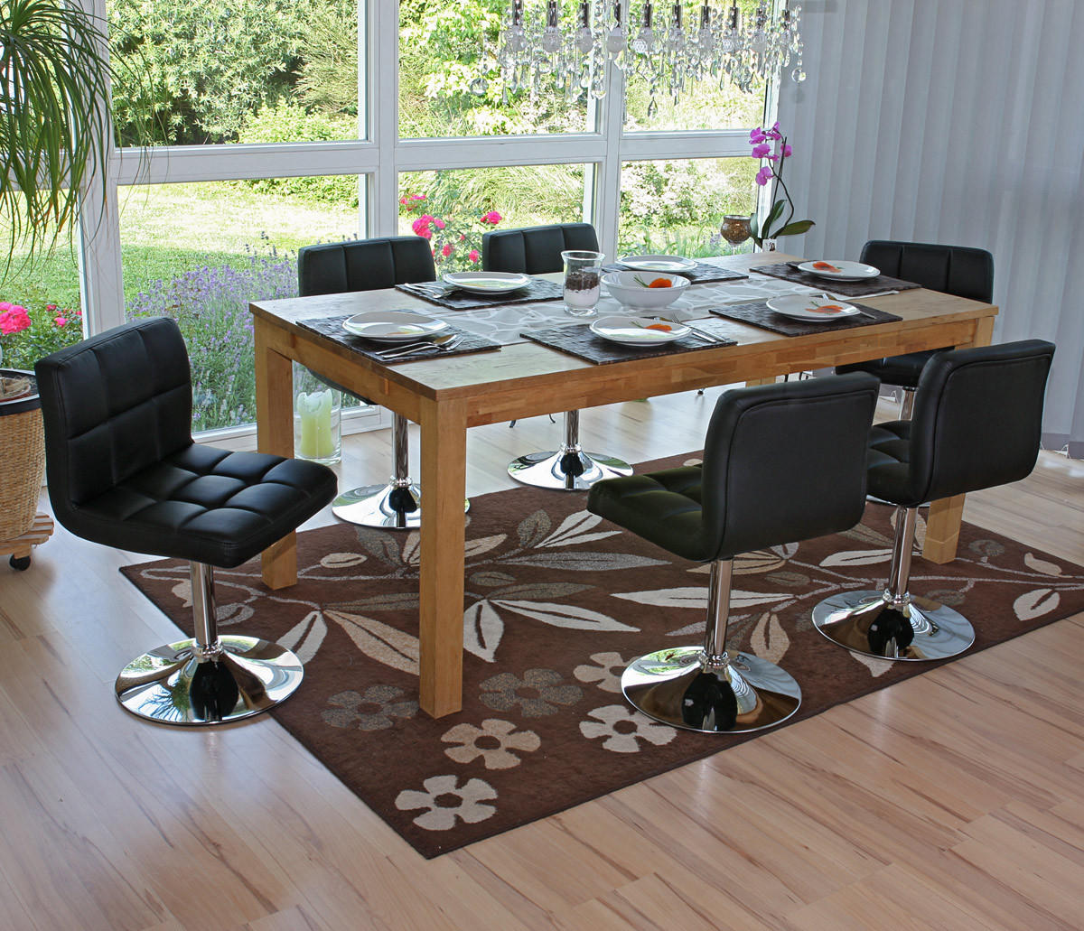 ESSZIMMERSTUHL Schwarz 2er-Set - Schwarz, Textil (43/76/44cm) - MCW