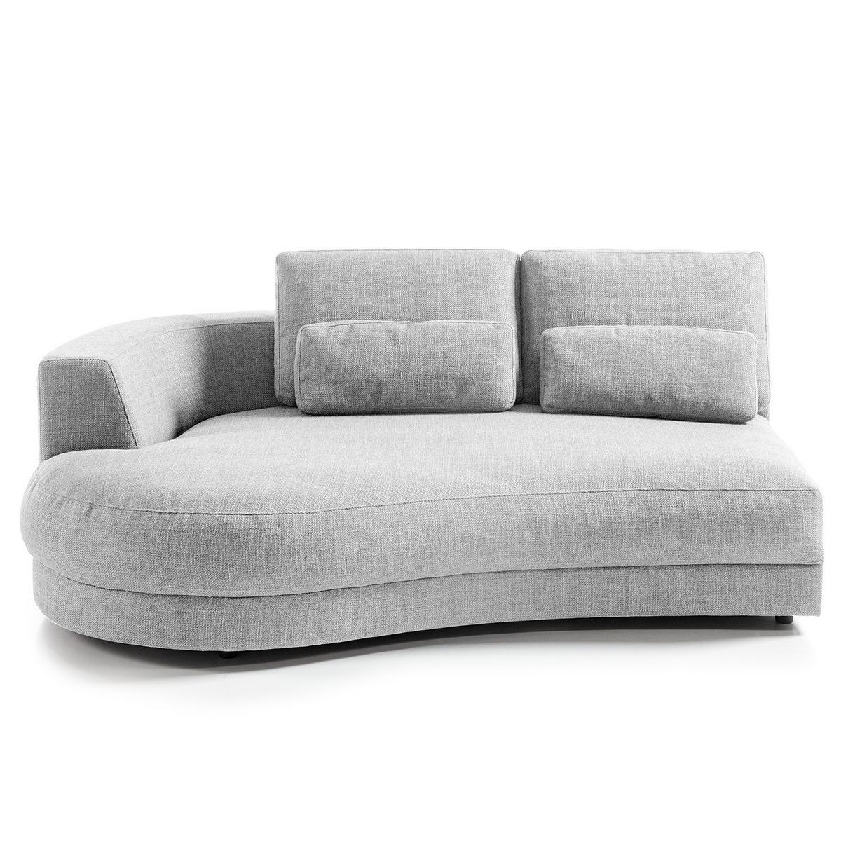 MODULLONGCHAIR - Hellgrau, Textil (194/80/145cm) - home24