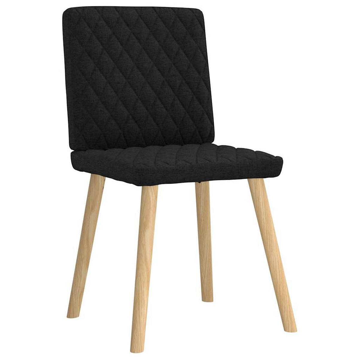 ESSZIMMERSTÜHLE 2 Stk. Schwarz Stoff 45*54*86cm - Schwarz, Metall (45/86/54cm) - ZMH